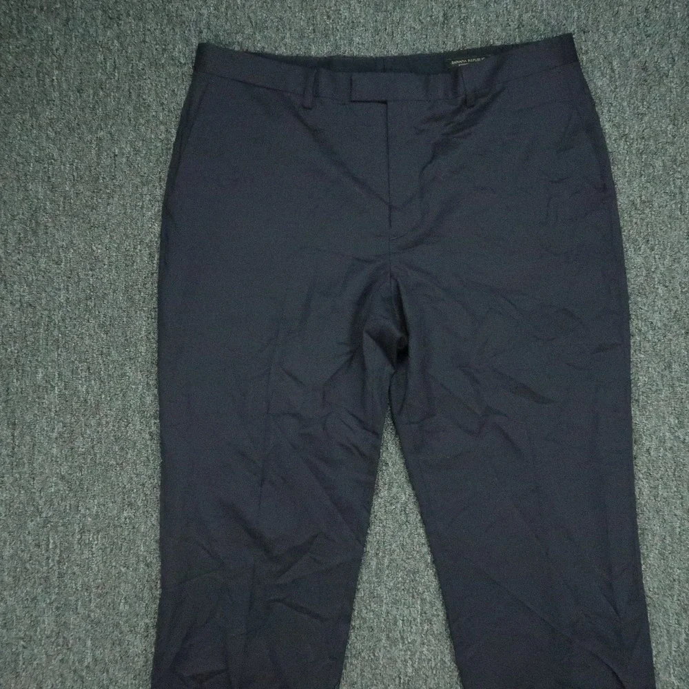 Banana Republic Pants Mens 36x32 Blue Straight Marzotto Super 120s Wool Trouser